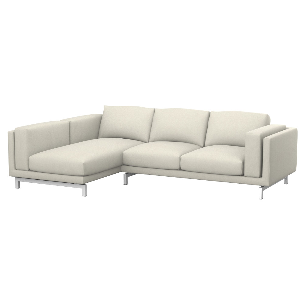 IKEA NOCKEBY 2-seat sofa cover with left chaise longue - Soferia Slipcovers