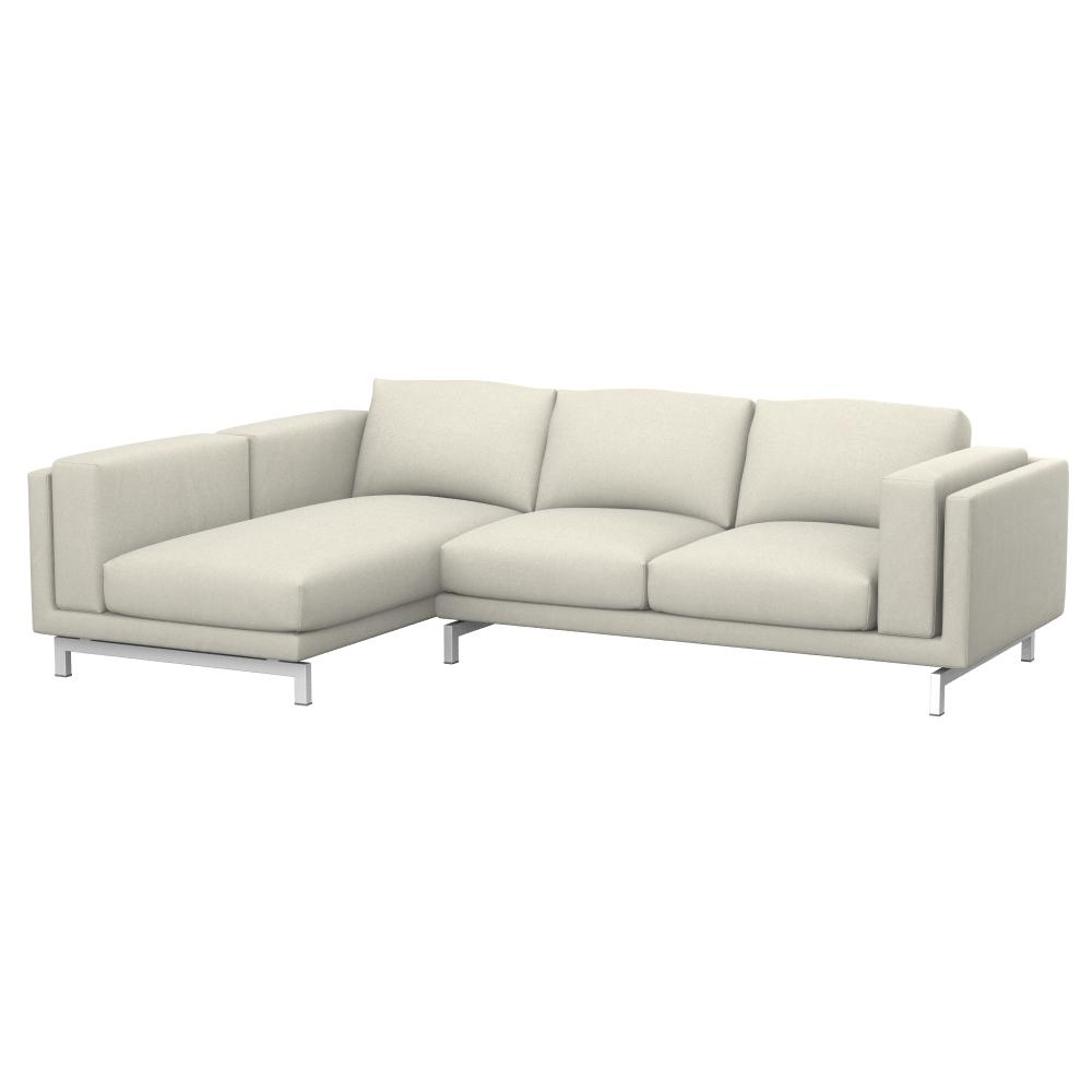 Langwerpig Berekening Geurloos IKEA NOCKEBY 2-seat sofa cover with left chaise longue - Soferia Slipcovers